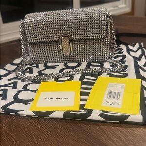 Marc Jacobs Glittering Silver Mini Bag- Like New. Only worn once.